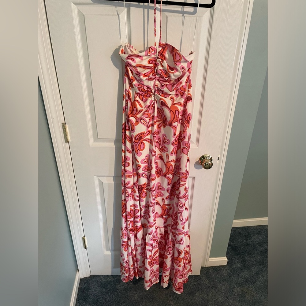 Showpo AURORAY CROSS FRONT HALTER MAXI DRESS